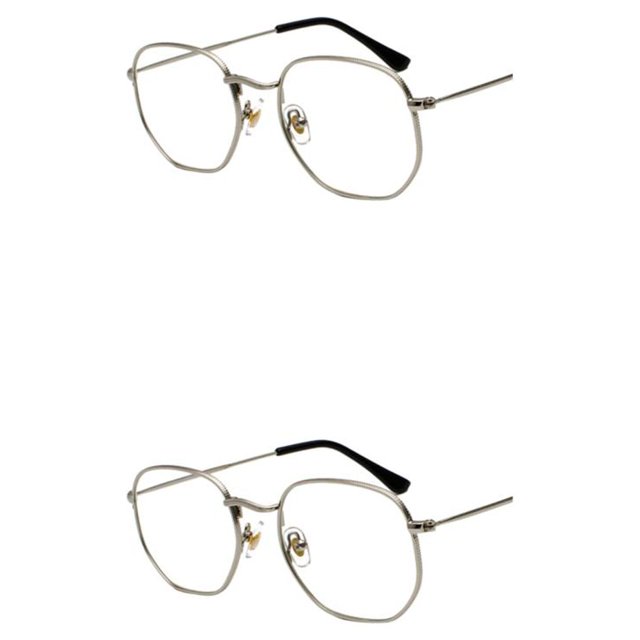 relayinert Fashionable Polarized Lens Small Square For Trendy Style Materials silver frame C7 2Set