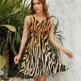 thumbnail image 7 of Tiger Pattern Dress Fashion Beach Long Dresses Female Party Printed Sundress, 7 of 7