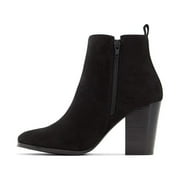 ALDO Women's Noemieflex Block Heel Ankle Boot 7, Black Suede