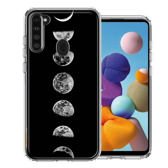 MUNDAZE For Samsung A21 Moon Transitions Design Double Layer Phone Case Cover