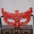 thumbnail image 4 of BYHONG Carnival Masquerade Mardi Gras Party Festival Party Red One Size, 4 of 5