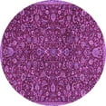 thumbnail image 1 of Ahgly Company Indoor Round Persian Purple Traditional Area Rugs, 6' Round, 1 of 4