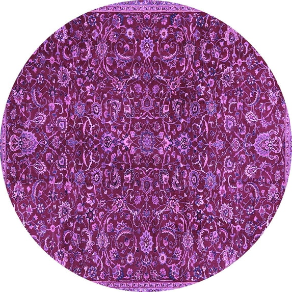 Ahgly Company Indoor Round Persian Purple Traditional Area Rugs, 6' Round