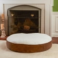 thumbnail image 3 of Happy Hounds Scout Deluxe Round Dog Bed, Extra Small, 24", Latte/Sherpa, 3 of 9