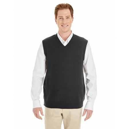 Branded Harriton Mens Pilbloc V-Neck Sweater Vest - BLACK - L (Instant Saving 5% & more on min