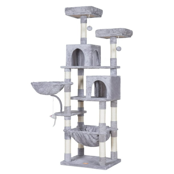Árbol para Gatos Heybly HCT032W de 180 cm con Juguete para Gatos Grandes