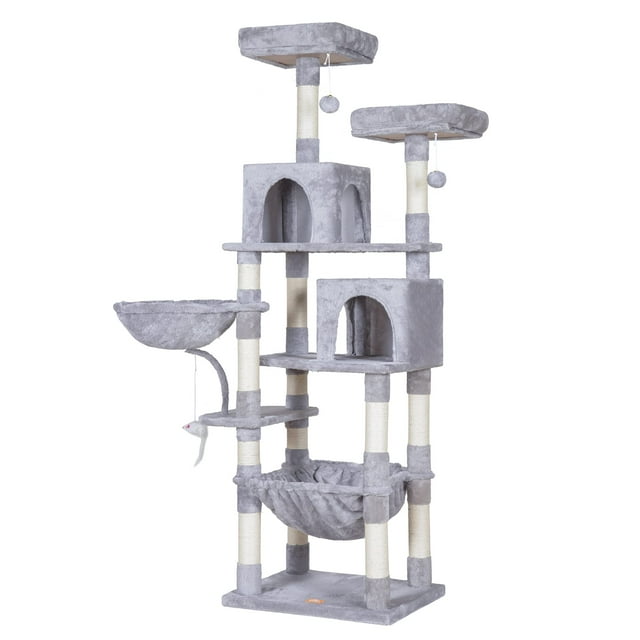 Árbol para Gatos Heybly HCT032W de 180 cm con Juguete para Gatos Grandes