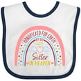 thumbnail image 3 of Inktastic Handpicked for Earth by My Sister in Heaven Rainbow Boys or Girls Baby Bib, 3 of 4