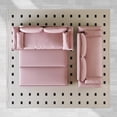 thumbnail image 6 of 70.1" Queen Pull Out Sofa Bed, Pull Out Bed, 3 in 1 Convertible Sleeper Sofa, Velvet Loveseat Couch with 2 Soft Pillows for Living Room, Apartment, Small Space (Pink, 70.1''), 6 of 8