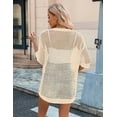 thumbnail image 4 of Zeagoo Plus Size Crochet Cardigan Short Sleeve Open Front Lightweight Summer Boho Kimono Cardigans, 4 of 10