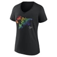 thumbnail image 2 of Women's Black Delaware Blue Coats Pride Logo V-Neck T-Shirt, 2 of 3