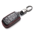 thumbnail image 2 of Vitodeco Genuine Leather Keyless Entry Remote Control Smart Key Case Cover with Leather Key Chain Compatible for RAM 1500 2019-2025 (4-Button, Black/Red), 2 of 5