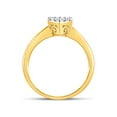 thumbnail image 2 of 10kt Yellow Gold Womens Round Diamond Heart Cluster Ring 1/2 Cttw, 2 of 4