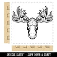 thumbnail image 2 of Moose Head Square Rubber Stamp Stamping Scrapbooking Crafting - Large 2.75in, 2 of 7