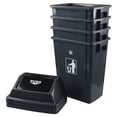 thumbnail image 6 of Fabnati 60 Liter Plastic Garbage Bin with Swing Lid, 4 Pack Extra Large Trash Can, Gray, 6 of 7
