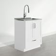 thumbnail image 3 of Simpli Home Reed 28 inch Wide Utility Sink and Laundry Cabinet, Glacier White Finish, 3 of 6