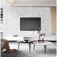 thumbnail image 6 of Caltero Marble Wallpaper Peel and Stick White Black Contact Paper Locker Wallpaper for Bathroom Kitchen Walls, 15.7"x118", 6 of 8