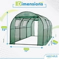 thumbnail image 3 of Two Door Walk-In Tunnel Greenhouse With Ventilation Windows And Steel Frame - 15' X 6' X 6', 3 of 6