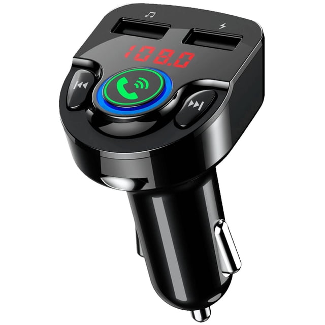 Transmisor BT Doble puerto USB PERFECT CHOICE PC-331148, Negro, 87,5 - 108 MHz