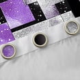 thumbnail image 4 of Manfei Female Men Geometric Plaid Rectangle Black Out Curtains,Abstract Gradient Curtains Pack of 2 (42x63 Each),Bling Glitter Bedroom Curtains,Luxury Bedroom Decor, 4 of 6