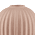 thumbnail image 2 of Bouclair Blush Ceramic Ribbed Table Vase 4.5 X 4.5 X 5 in (11.5 X 11.5 X 13 cm), 2 of 2