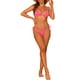 thumbnail image 2 of INSPIRAR CHIC Trajes de baño de mujer con tirantes, conjuntos de bikini de 2 piezas, parte inferior de triángulo con lazo, traje de baño pequeño color rosa intenso, 2 of 5