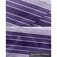 thumbnail image 6 of Purple Ombre Stripe Kitchen Valances for Windows Farmhouse Linen Window Valance Curtain for Living Room Window Treatment Farmhouse Striped Gradient Valance Rod Pocket Topper Drape, 60 x 18 Inch, 6 of 6