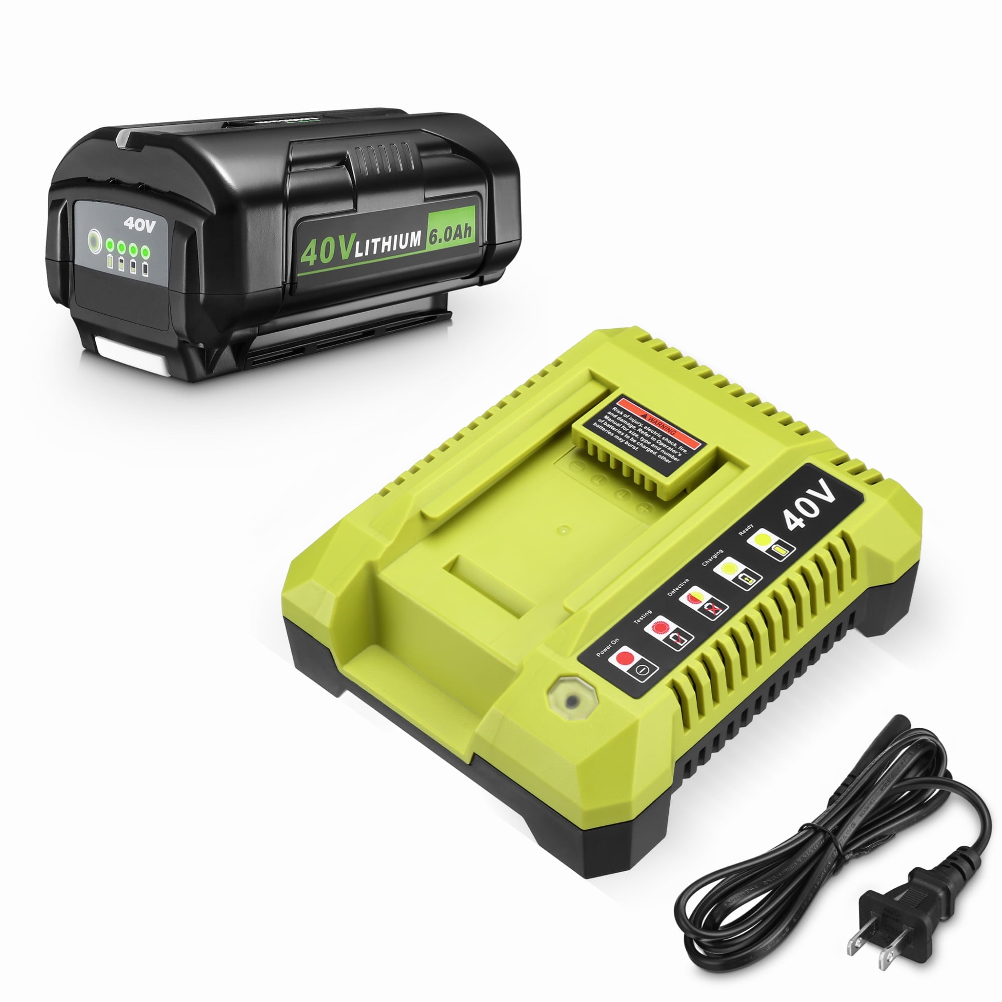 40V 7.0Ah Lithium-Ion Battery and Rapid Battery Charger OP401 for Ryobi 40 Vlot Power Tools OP4026 OP40602 OP4050A OP4040 OP4030