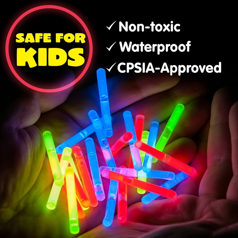 400 Glow Sticks Bulk Party Supplies - Glow in The Dark Fun Party Pack with 8 Glowsticks and Connectors for Bracelets and Necklaces