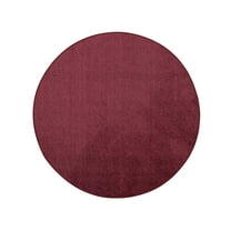Furnishmyplace Modern Plush Solid Color Rug - Pet Friendly, Made in USA, Cranberry Area Rugs 4' Round