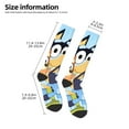 thumbnail image 2 of Masiiu Bluey Print Adult Crew socks, Comfortable Novelty Colorful Patterned, Breathable, Stylish Colorblock for Men Women, 2 of 6
