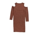 thumbnail image 2 of bar III Womens Heathered Sheath Dress, Orange, XX-Small, 2 of 2