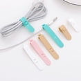 thumbnail image 4 of Xinyolin 4Pcs Silicone Earphone Cable Winder Desktop Data Line Wire Cord Holder Organizer, 4 of 8