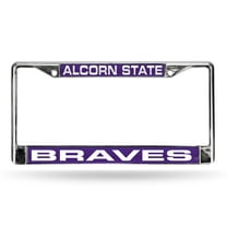 Alcorn State NCAA Braves Chrome Metal License Plate Frame Holder