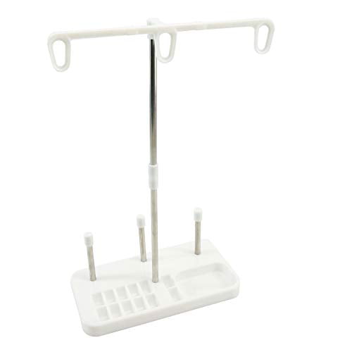 White Home-Base Embroidery and Sewing Machines 3 Spools Holder for Domestic Light Weight Thread Stand Three Colors for Choices 