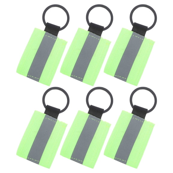 LEORX 6Pcs Reflective Keychain for Men Car Keys Lightweight Safety Gear for Backpacks