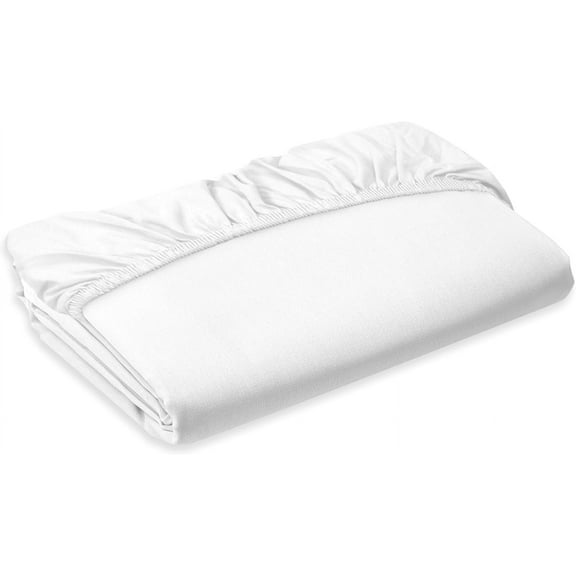 Elegant Comfort 1500 Premium Hotel Quality 1-Piece Fitted Sheet, All Around Elastic, Deep Pocket, Softest Quality Microfiber - Queen White