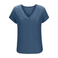 thumbnail image 6 of Women's Linen Blend Long Sleeve Top with Decorative Buttons and Striped Detail, 6 of 6
