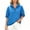 #0123-Blue, variant on Pounoo Mock Neck Sweatshirt Women Stand Collar Long Sleeve Half Zip Polka Dot Print Plain Sweatshirts for Women Oversized Fit Vacation Wear Soft Womens Sweatshirts