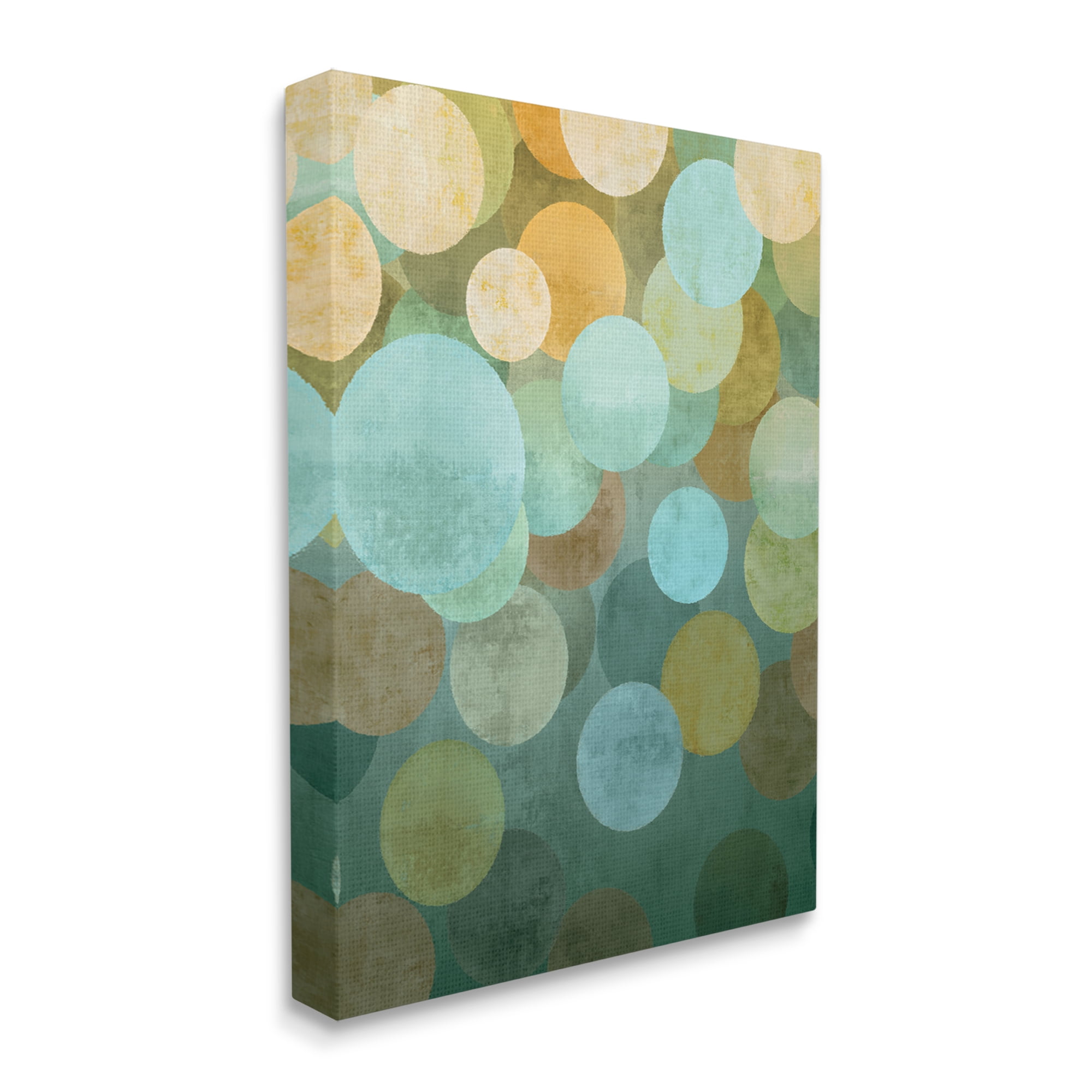 Stupell Industries Geometric Gradient Circles Abstract Painting Gallery Wrapped Canvas Print Wall Art, 16 x 20