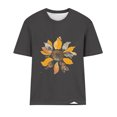thumbnail image 4 of Tops Cortos para las Mujeres Blusas Impresas Manga Corta Cuello Redondo, Tops de Blusa para las Mujeres Primavera Verano Casual, 4 of 4