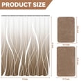 thumbnail image 4 of FRAMICS Ombre Brown Bathroom Sets with Shower Curtain and Rugs, Waterproof Fabric Striped Gradient Shower Curtain Sets, 72" x 72", 4 of 10
