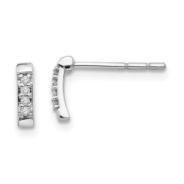 Sterling Silver 0.5 PT Diamond Post Earrings