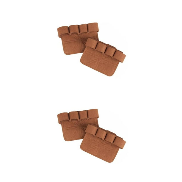 Eigraketly Cuero antideslizante Levantamiento de guantes de mano Par de entrenamiento Pull Up Grip Palm Pads para Fitness Gimnasio en casa Accesorio Marrón Marrón 2piezas Eigraketly CBP322534
