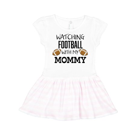 

Inktastic Watching Football with my Mommy Gift Toddler Girl Dress