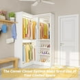 thumbnail image 5 of Homieasy 36'' W Corner Closet System with Hanging Rods, White, 5 of 7