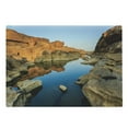 thumbnail image 1 of Canyon Cutting Board, Secret Small Ravine Between Pairs of Cliffs Erosion of River Carved Scene Print, Decorative Tempered Glass Cutting and Serving Board, Large Size, Blue Orange, by Ambesonne, 1 of 1
