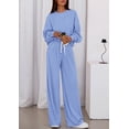 thumbnail image 3 of Conjunto de Sudadera y Pantalón de Pierna Ancha PRETTYGARDEN para Mujer Talla L, 3 of 8