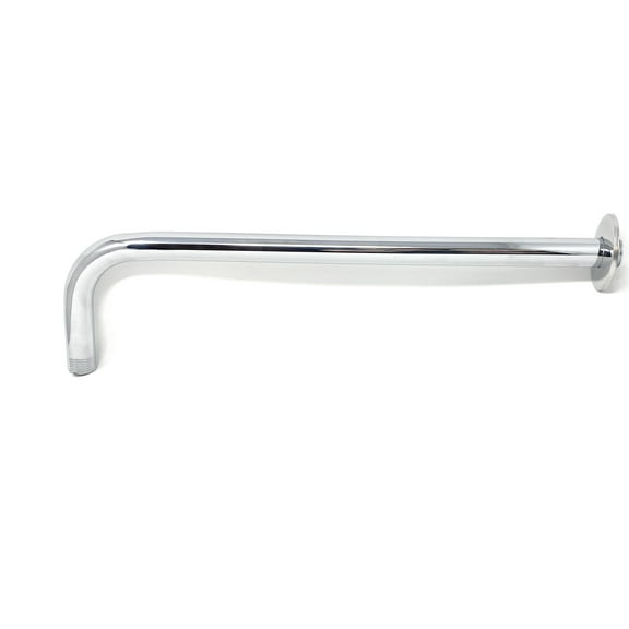 Madol 15 Inch Shower Arm, Fixed Arm with Flange, Stainless Steel Wall-Mounted Showerhead Arm Chrome Finish [2707]