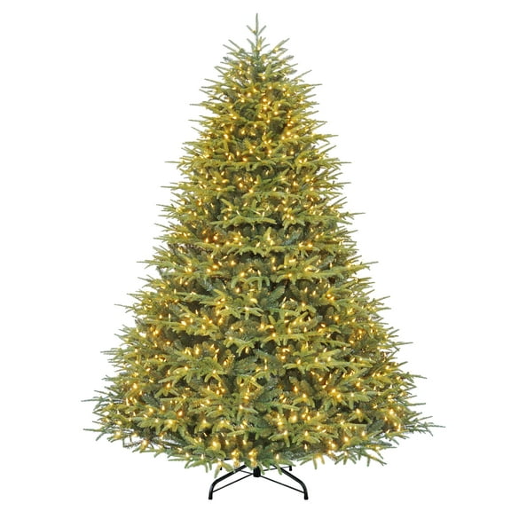 Puleo International 8.5' Pre-Lit Artificial Fraser Fir Tree with 1400 Dual-Color LED Lights and a Fresh Christmas Tree Scent Dispenser